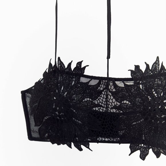 ZARA FLORAL BANDEAU BRALETTE SIZE L - Picture 3 of 7